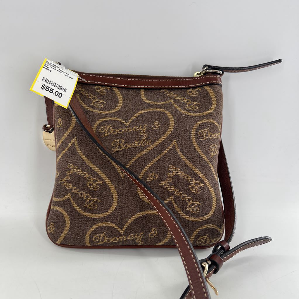 canvas monogram flap pocket crossbody