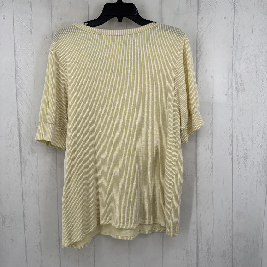 XL striped round neck s/s top