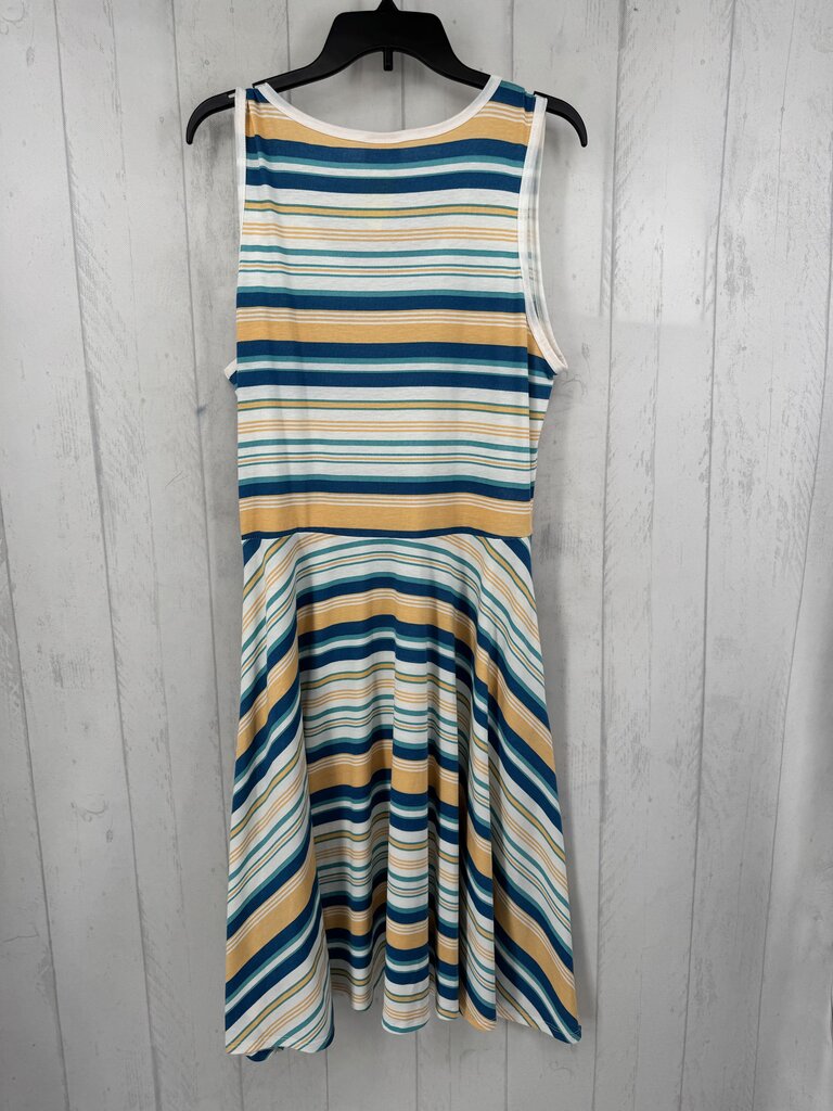 XL striped slvls dress