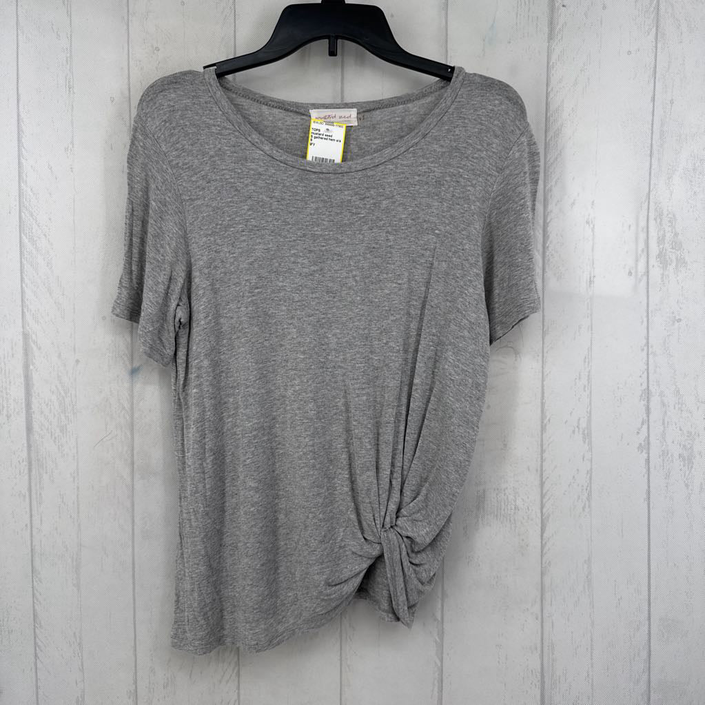 S gathered hem s/s tee