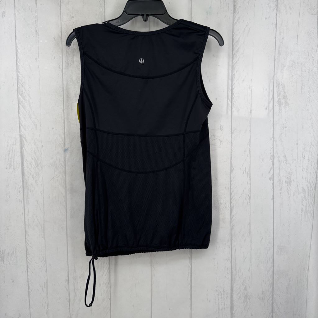 8 round neck drawstring waist tank