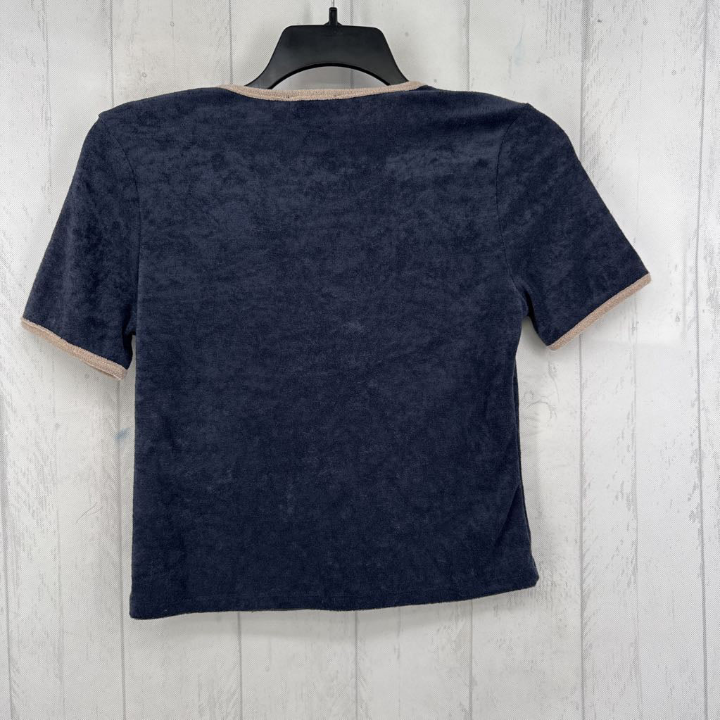 S crushed velvet s/s top