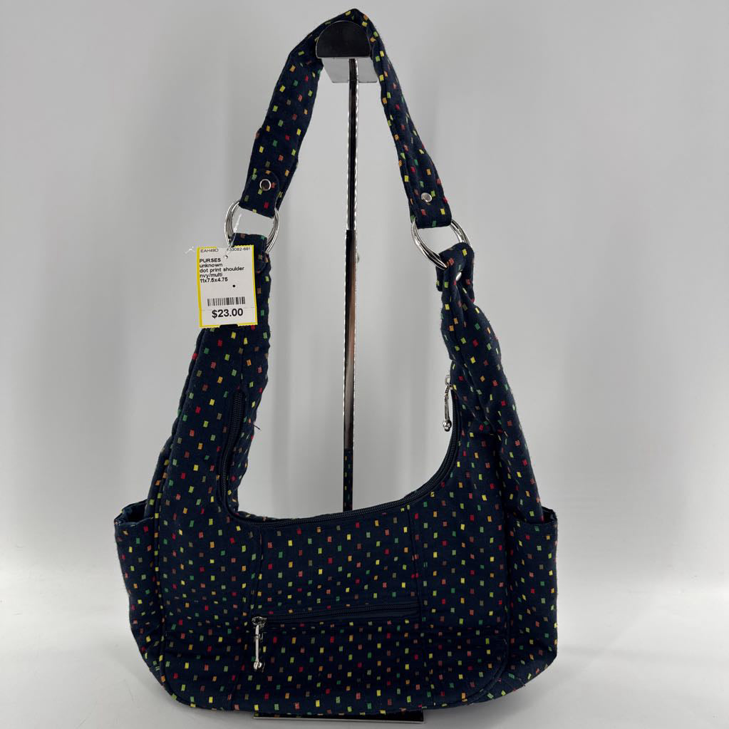 dot print shoulder bag