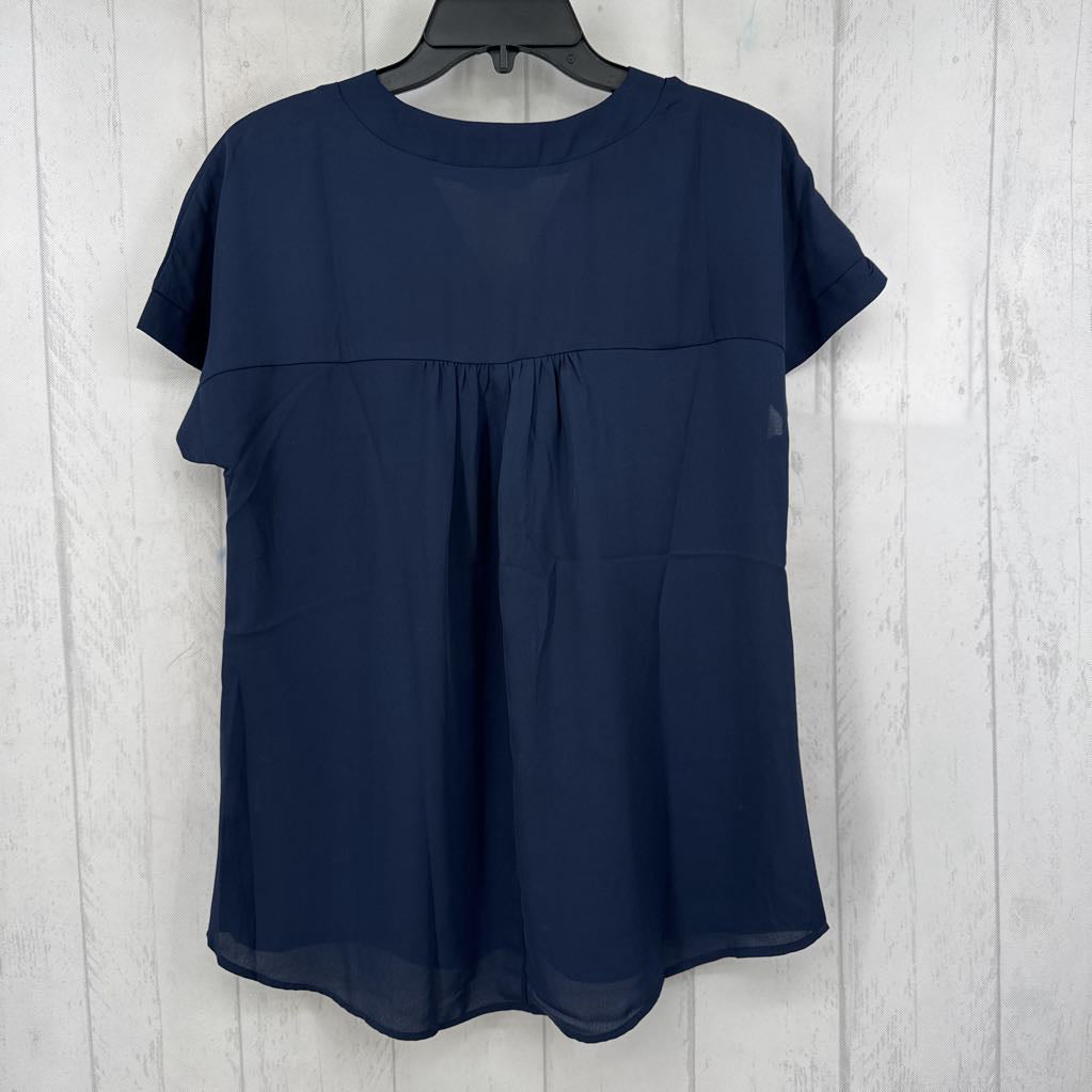 S v-neck s/s hi-lo top