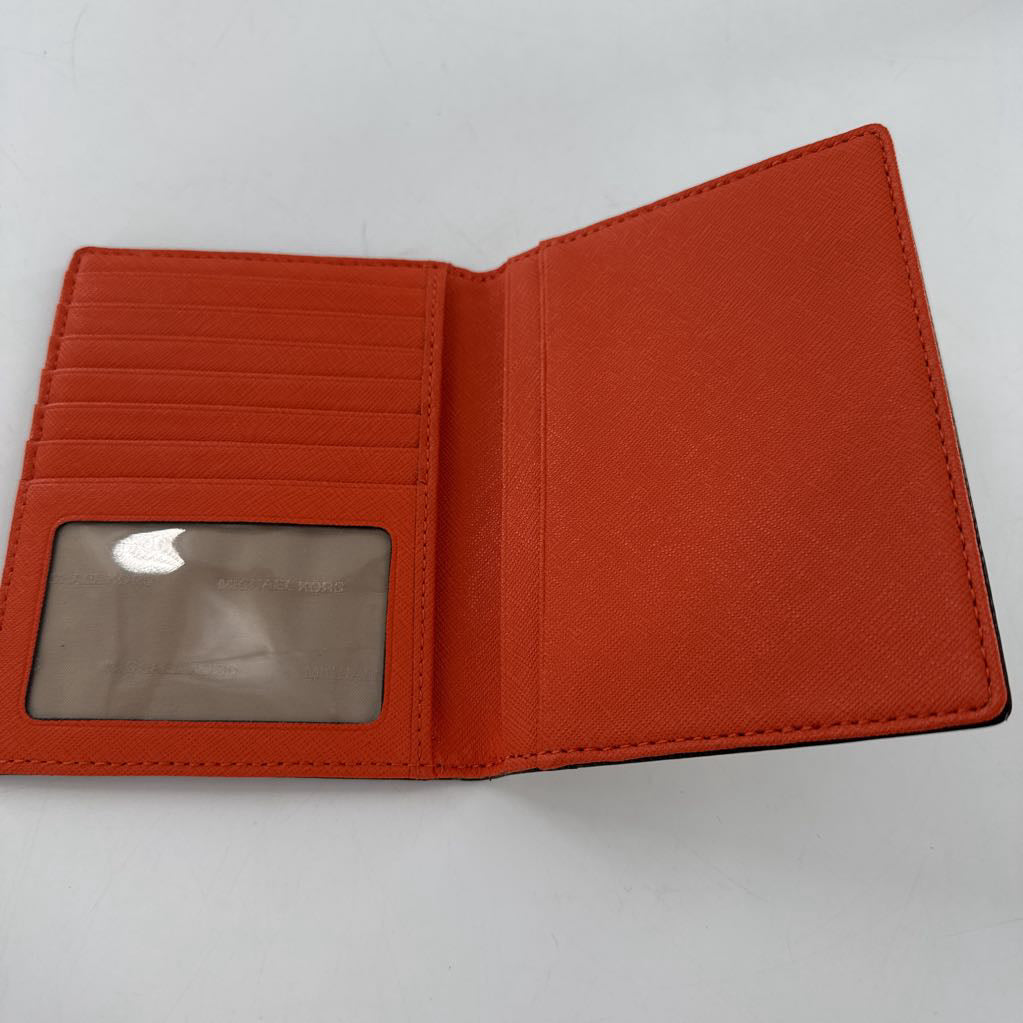 monogram palm tree bi-fold passport wallet