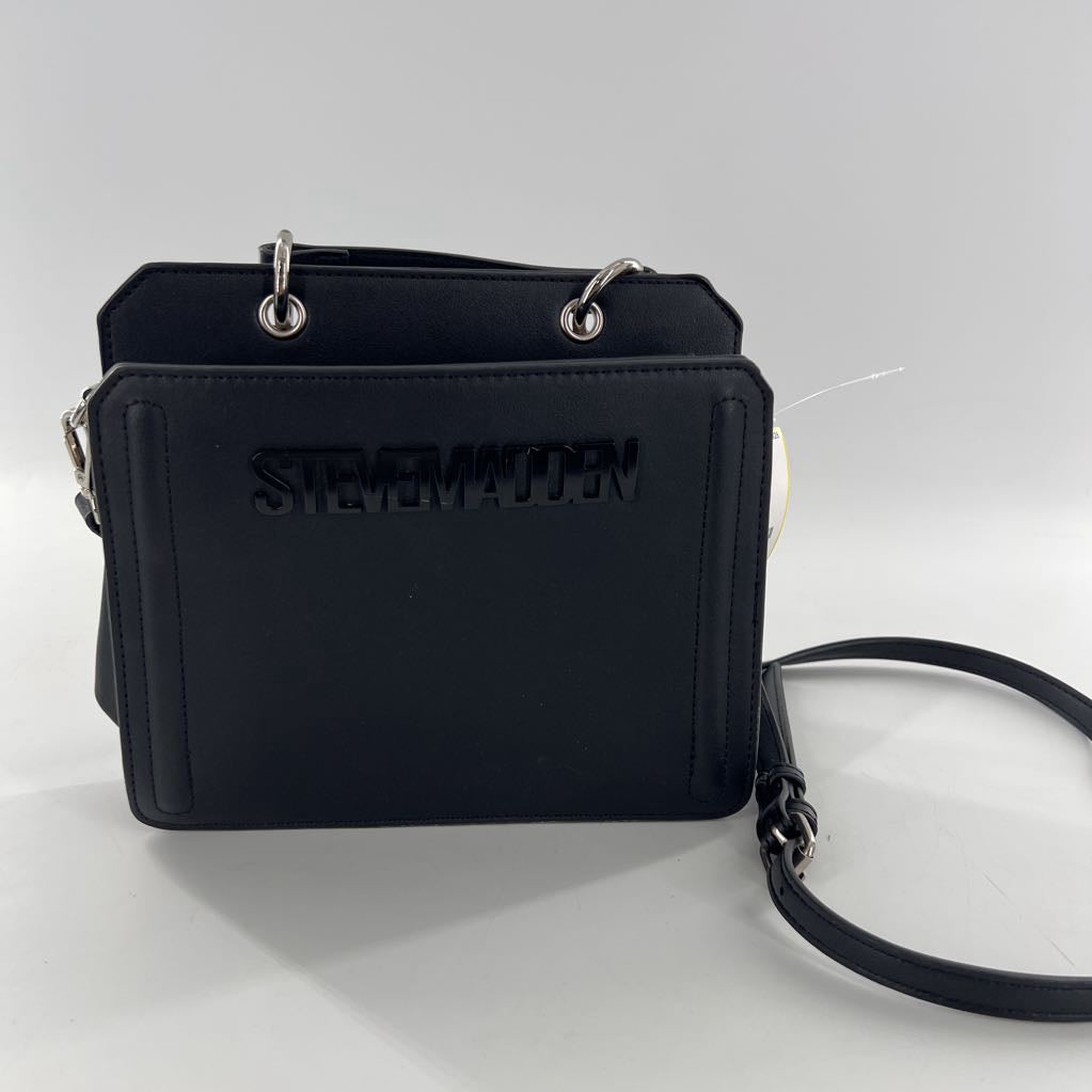 structured embossed lettering crossbody