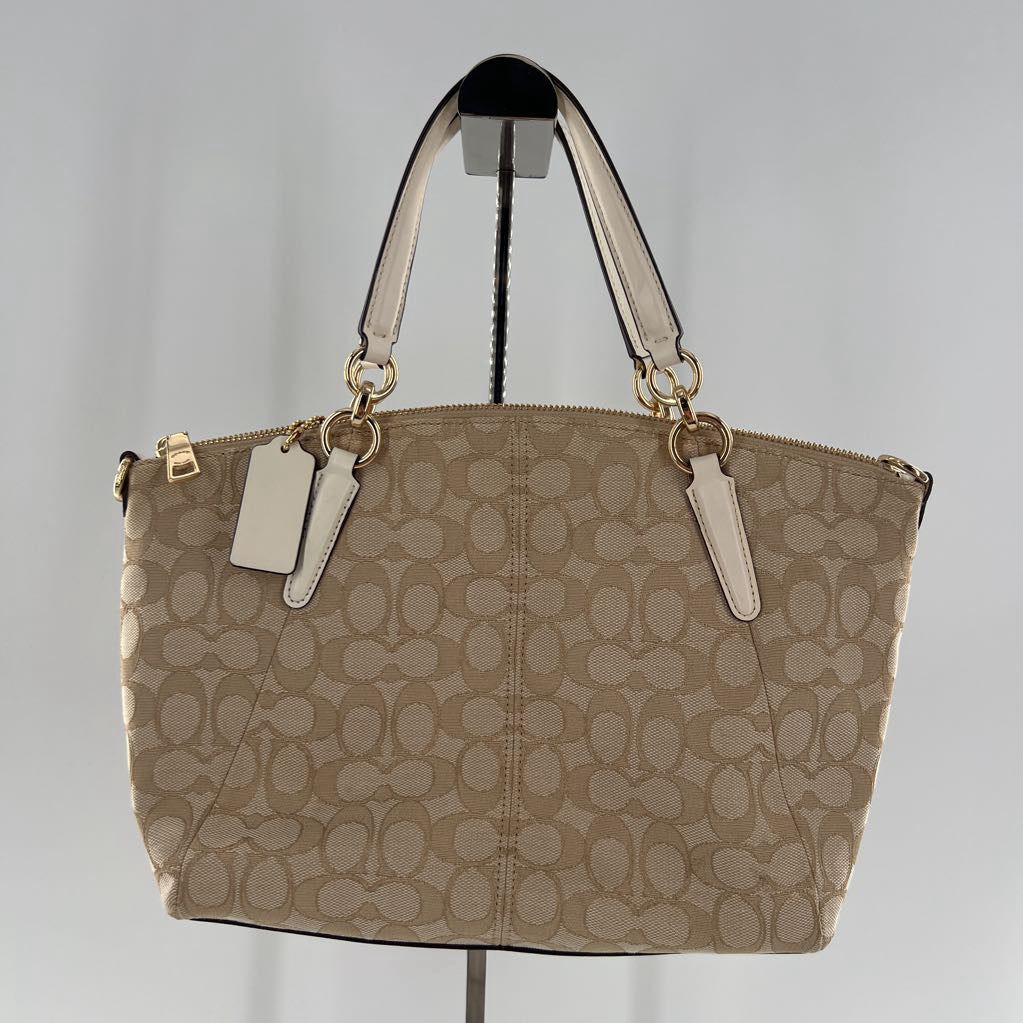 dual handle signature canvas satchel