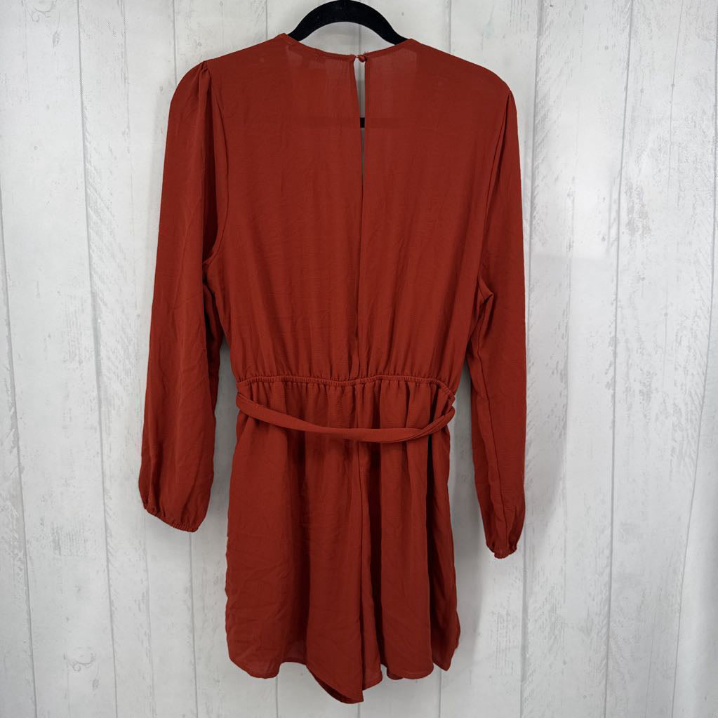 1X ric-rac trim crossover l/s romper