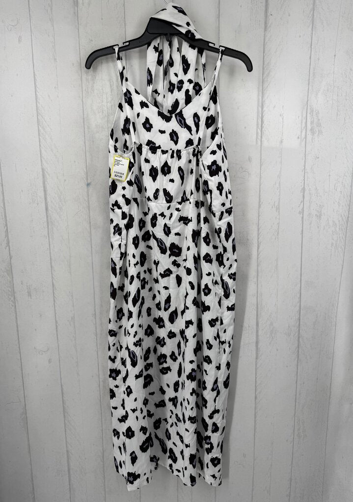 XL animal print halter neck dress