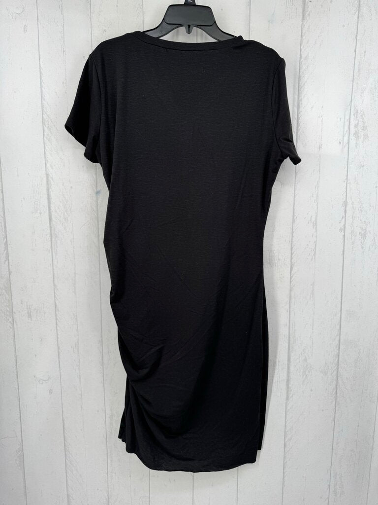XL button front layered s/s dress