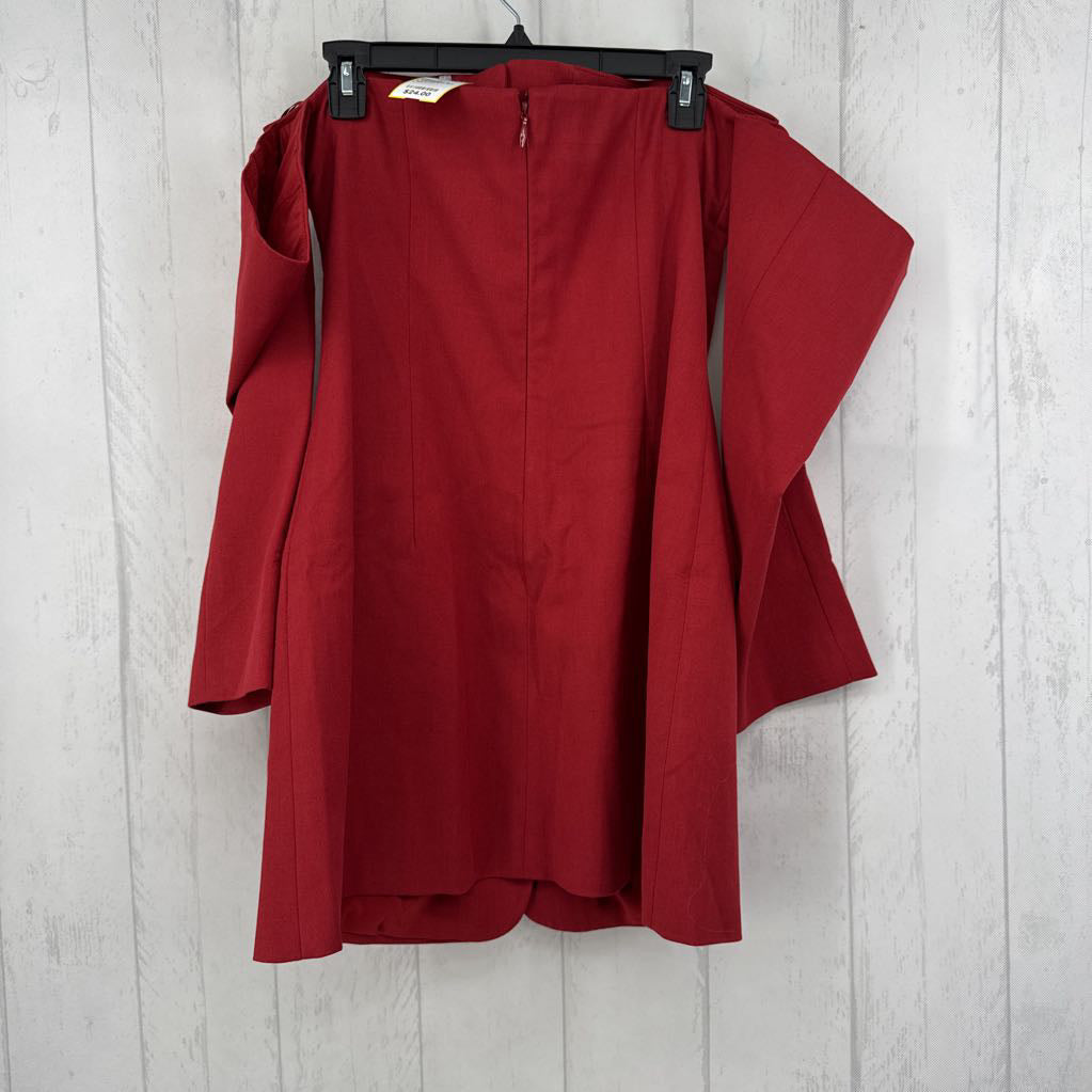 L off the shoulder blazer dress