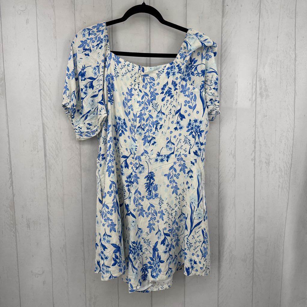 1X flo print crossover s/s romper