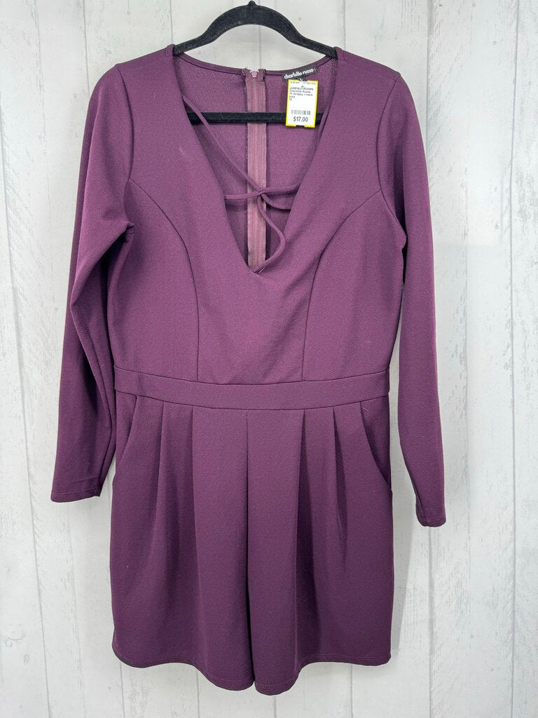 1X strappy v-neck l/s romper