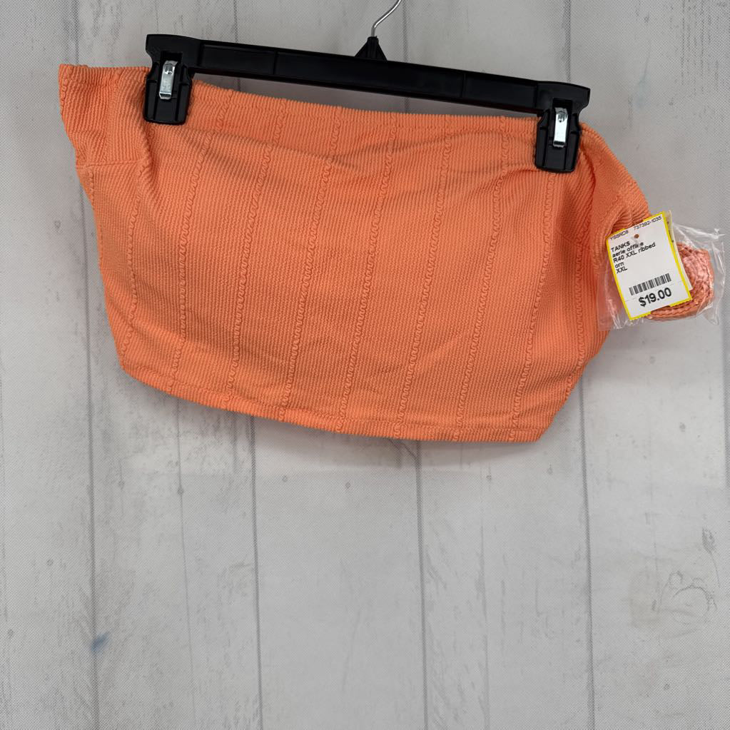 R40 XXL ribbed bandeau top