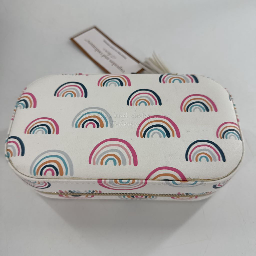 rainbow print jewelry organizer