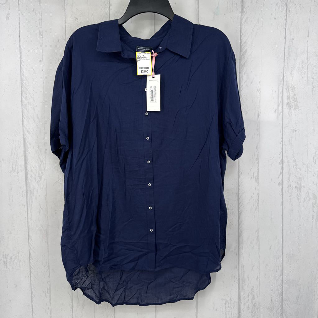 R98 L button down s/s top