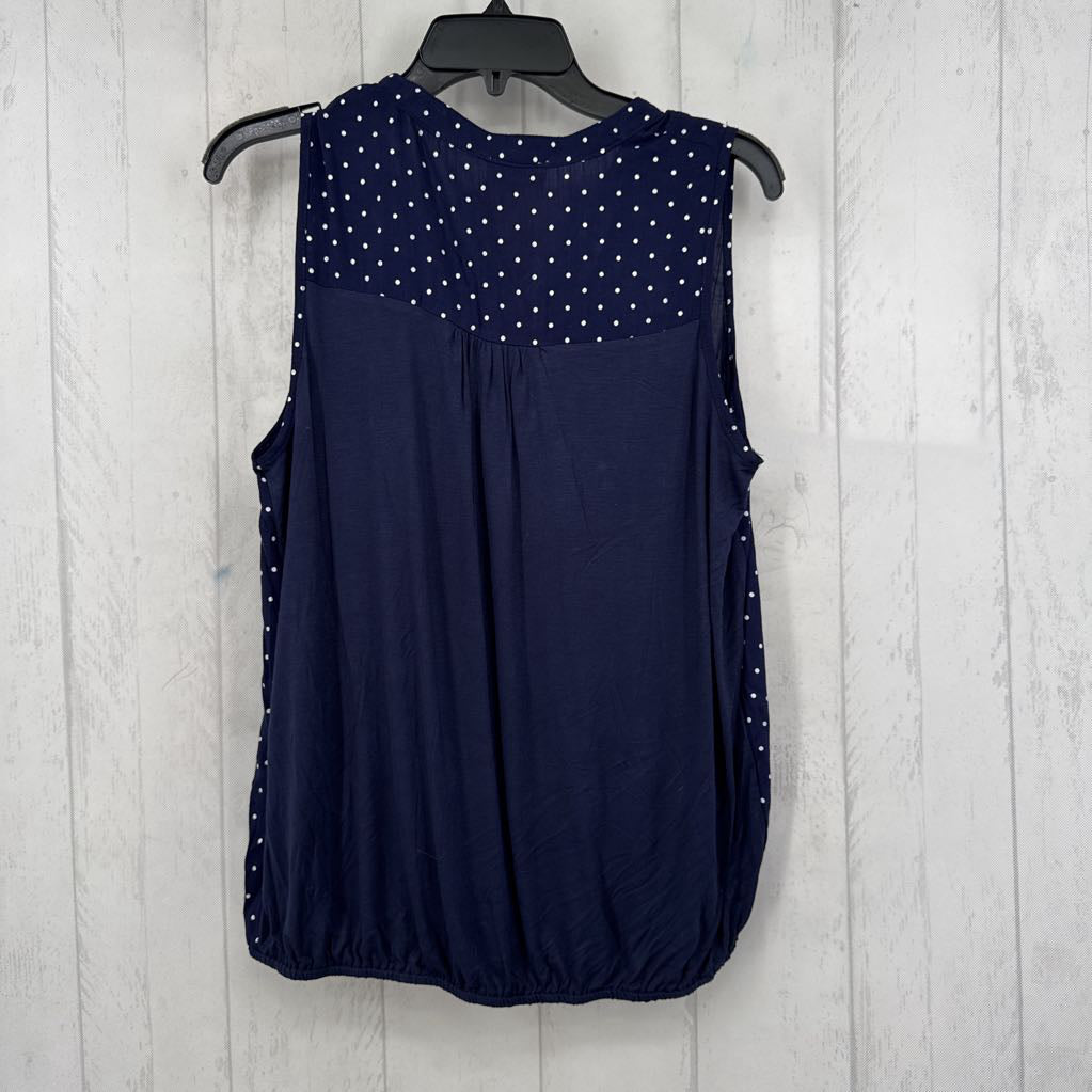M polka dot slvls top