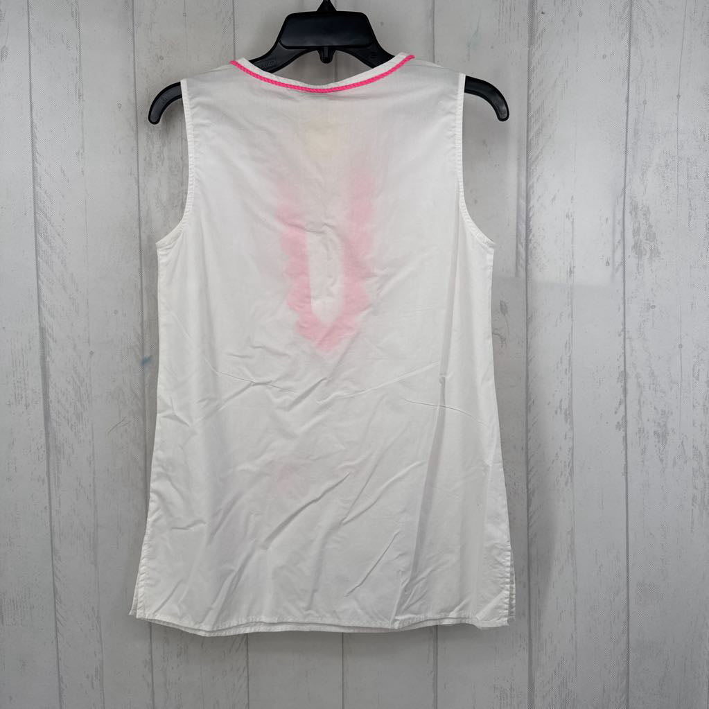 XS embroidered tassel tie tank