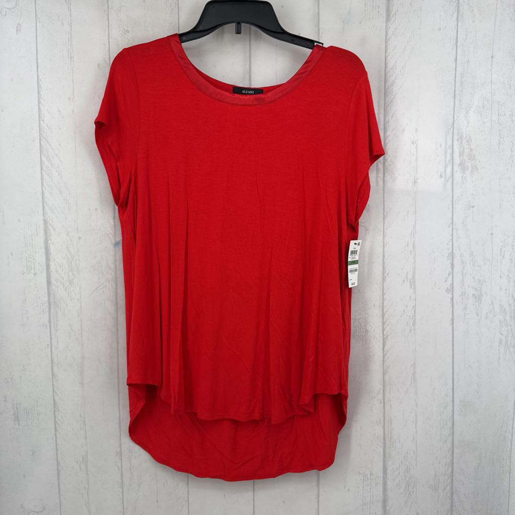 R35 L round neck s/s hi-lo top