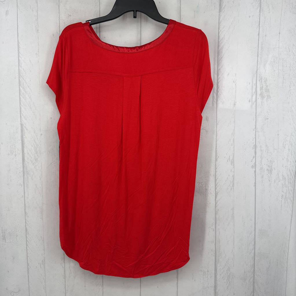 R35 L round neck s/s hi-lo top
