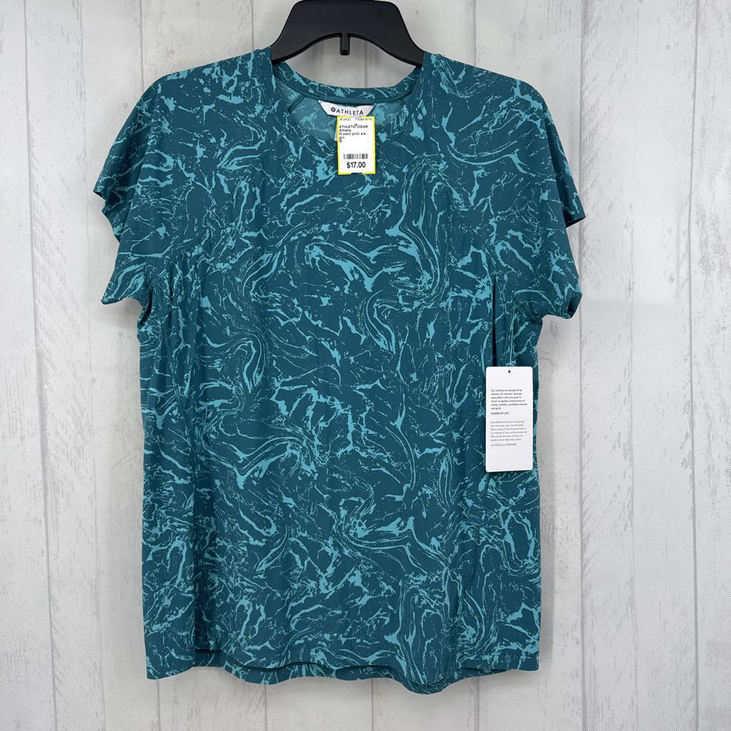 M swirl print s/s top