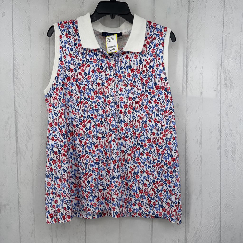 R55 XL flo print slvls polo