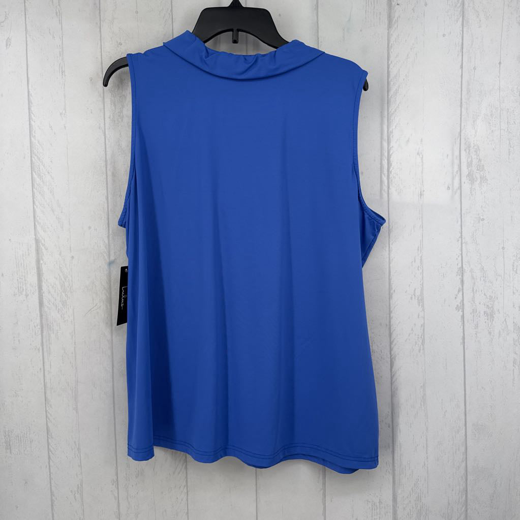 1X ruffled v-neck tank
