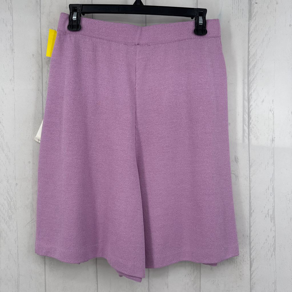 R166 8 pleated knit shorts