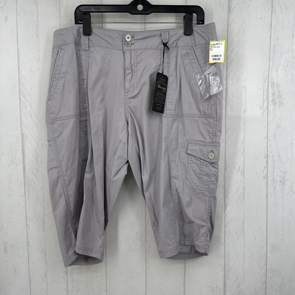 14w twill utility capris