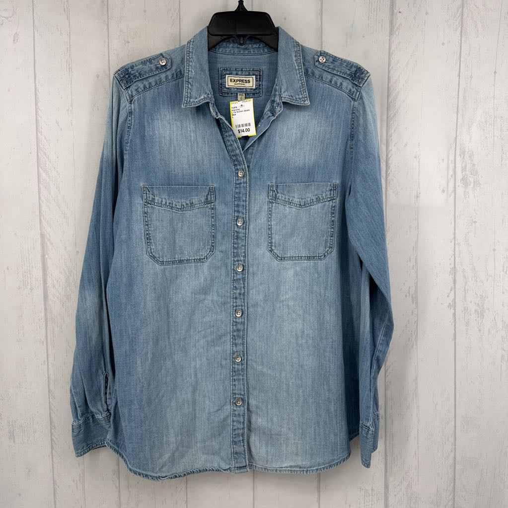 L l/s button denim shirt