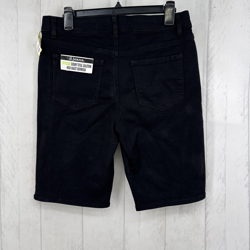 10 hi-rise denim bermuda shorts