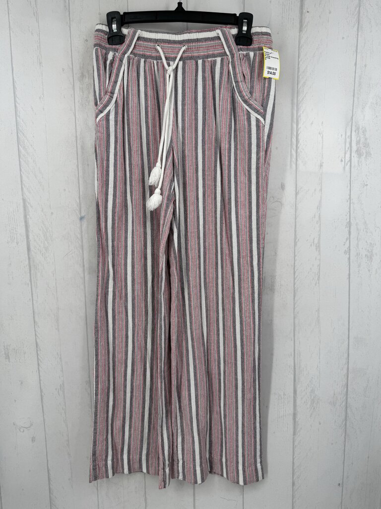 M stripe drawstring pants