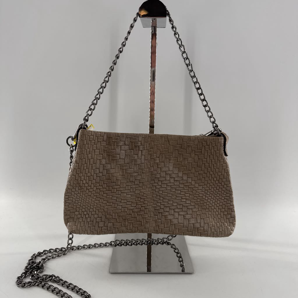 woven leather chain strap purse