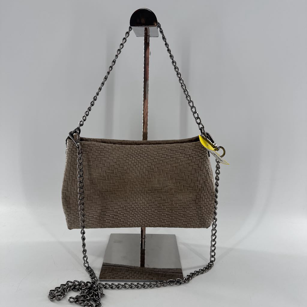 woven leather chain strap purse