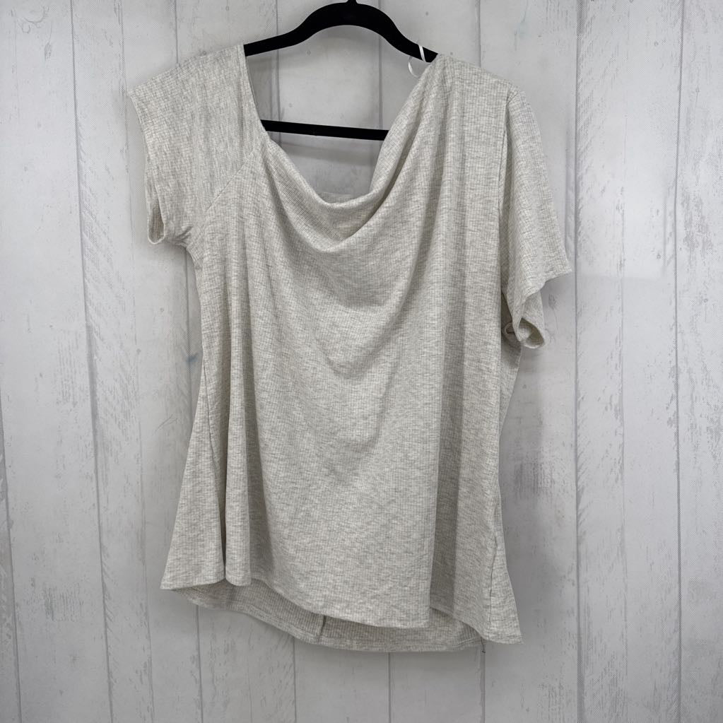 3X ribbed asymetrical s/s tee