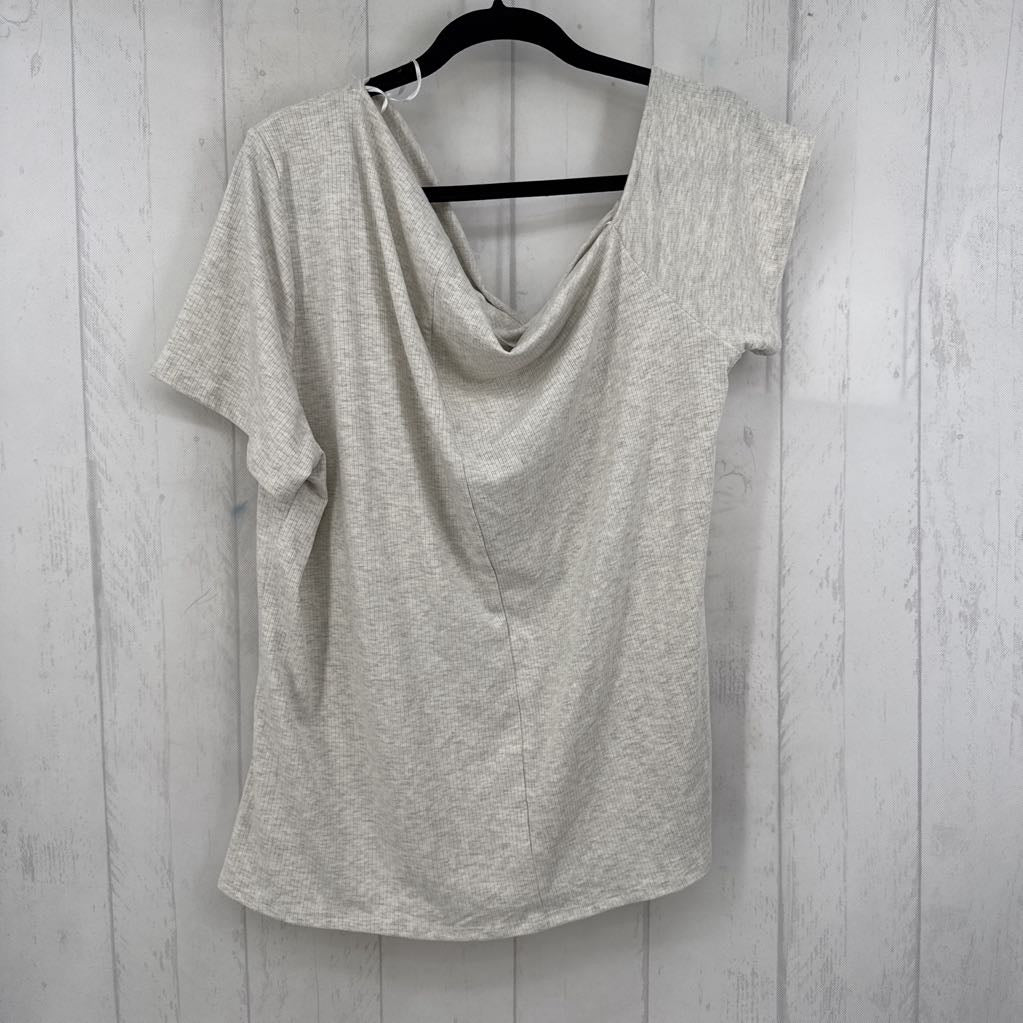3X ribbed asymetrical s/s tee