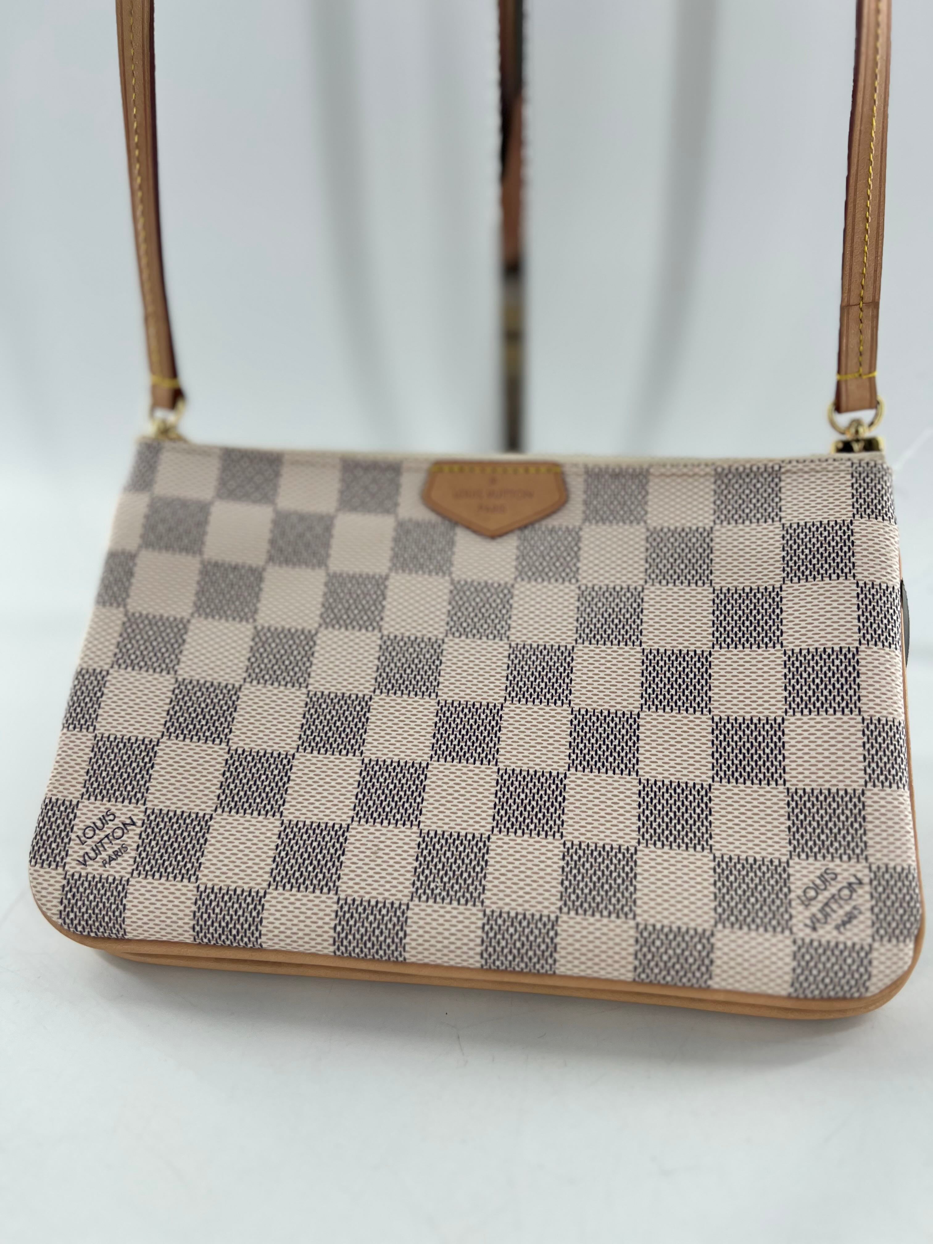 damier double zip pochette crossbody