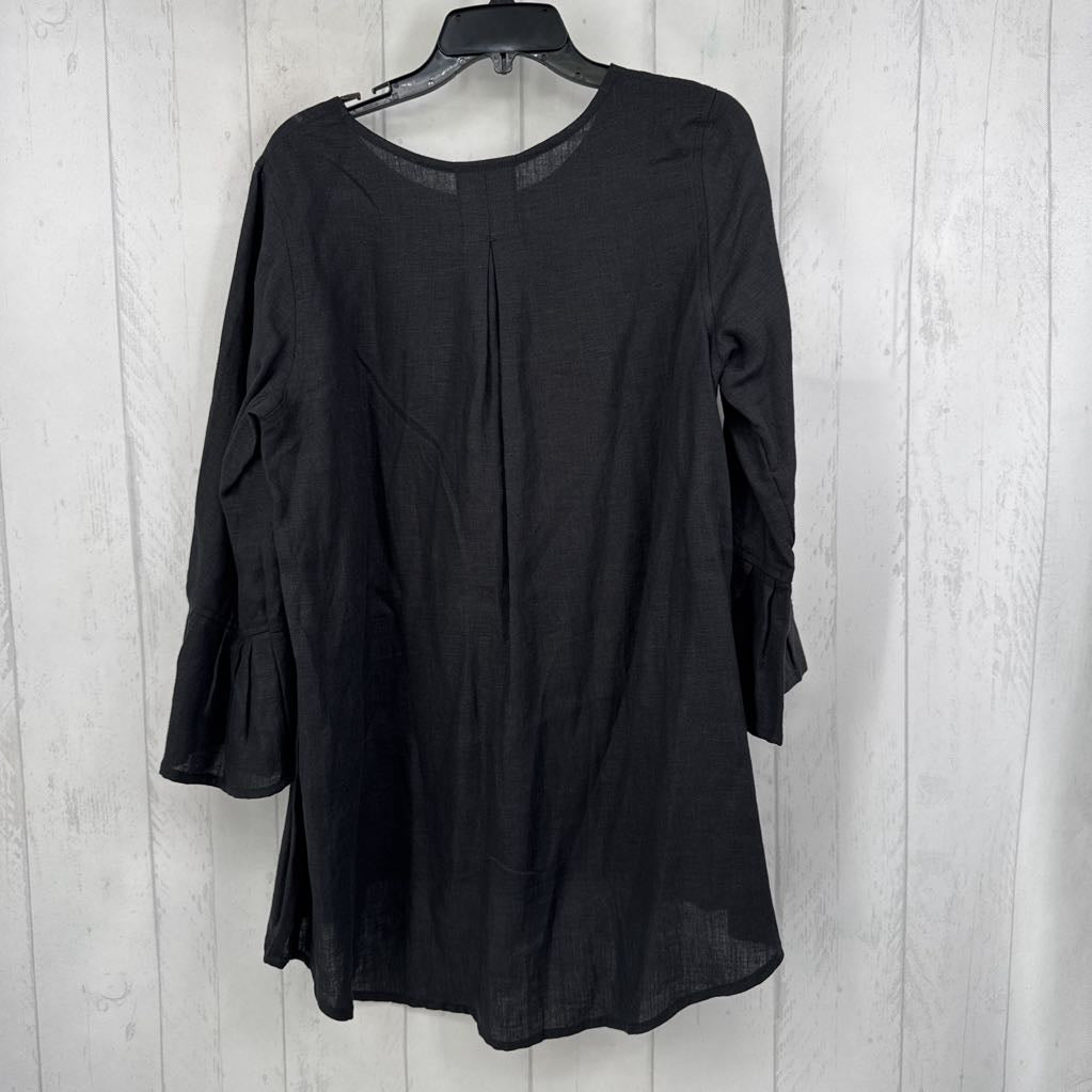R130 L bell elbow slv linen top