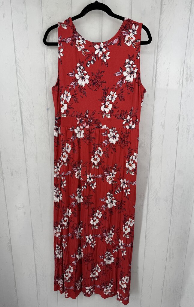 XXL flo print slvls maxi dress