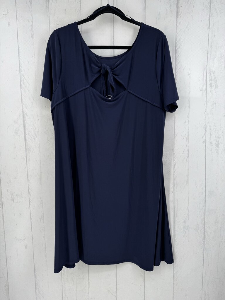 2X bow back s/s dress