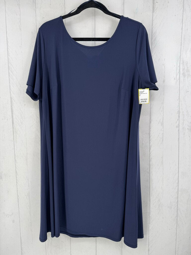 2X bow back s/s dress
