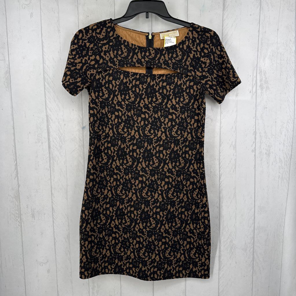 M lace cutout s/s dress