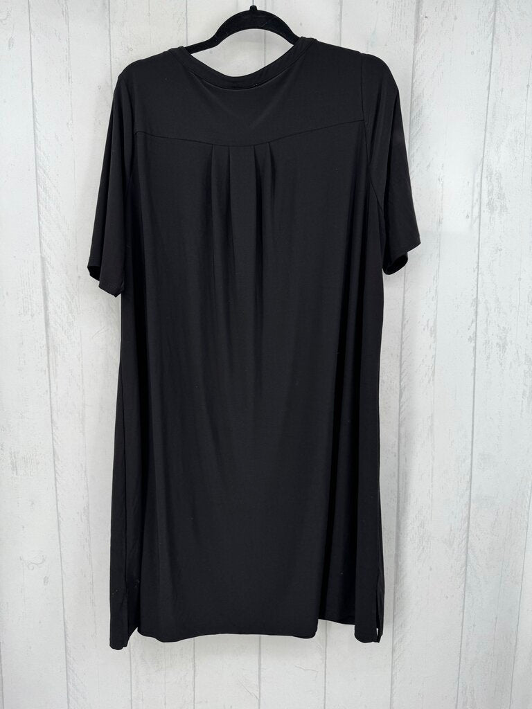 1X quarter button down s/s dress
