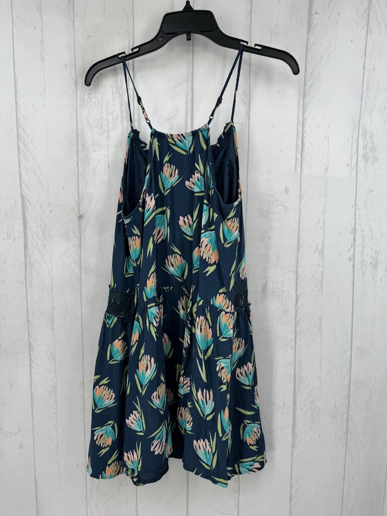 M flo print lace accent sundress