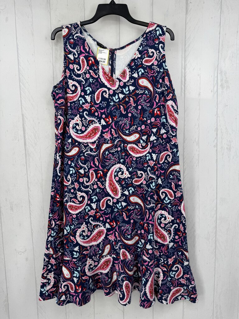 X paisley print v-neck slvls dress