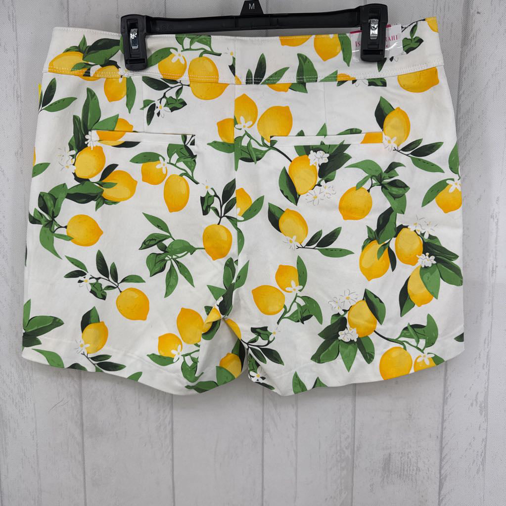 R50 12 lemon print tailored shorts