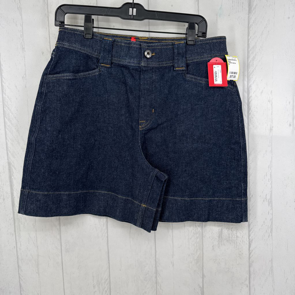 L denim shorts