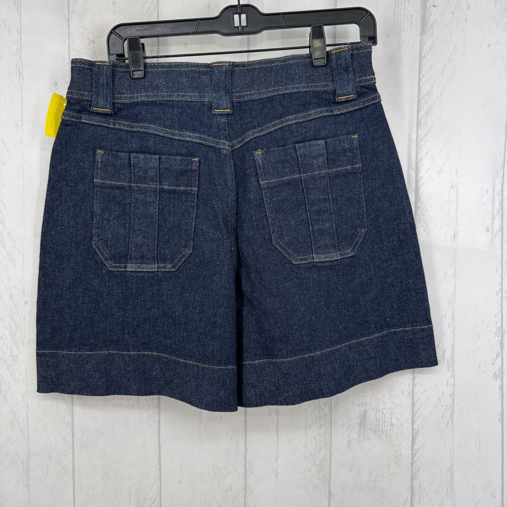 L denim shorts