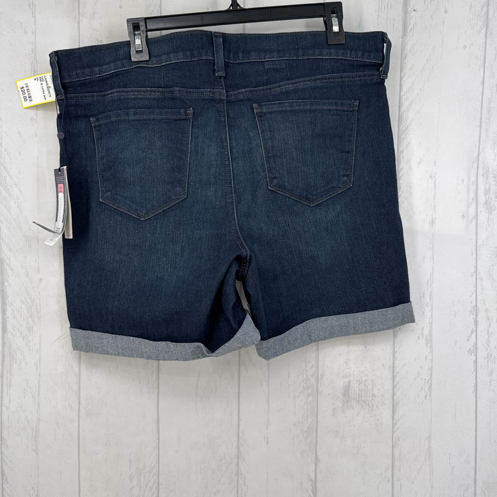 R55 16 cuffed jean shorts