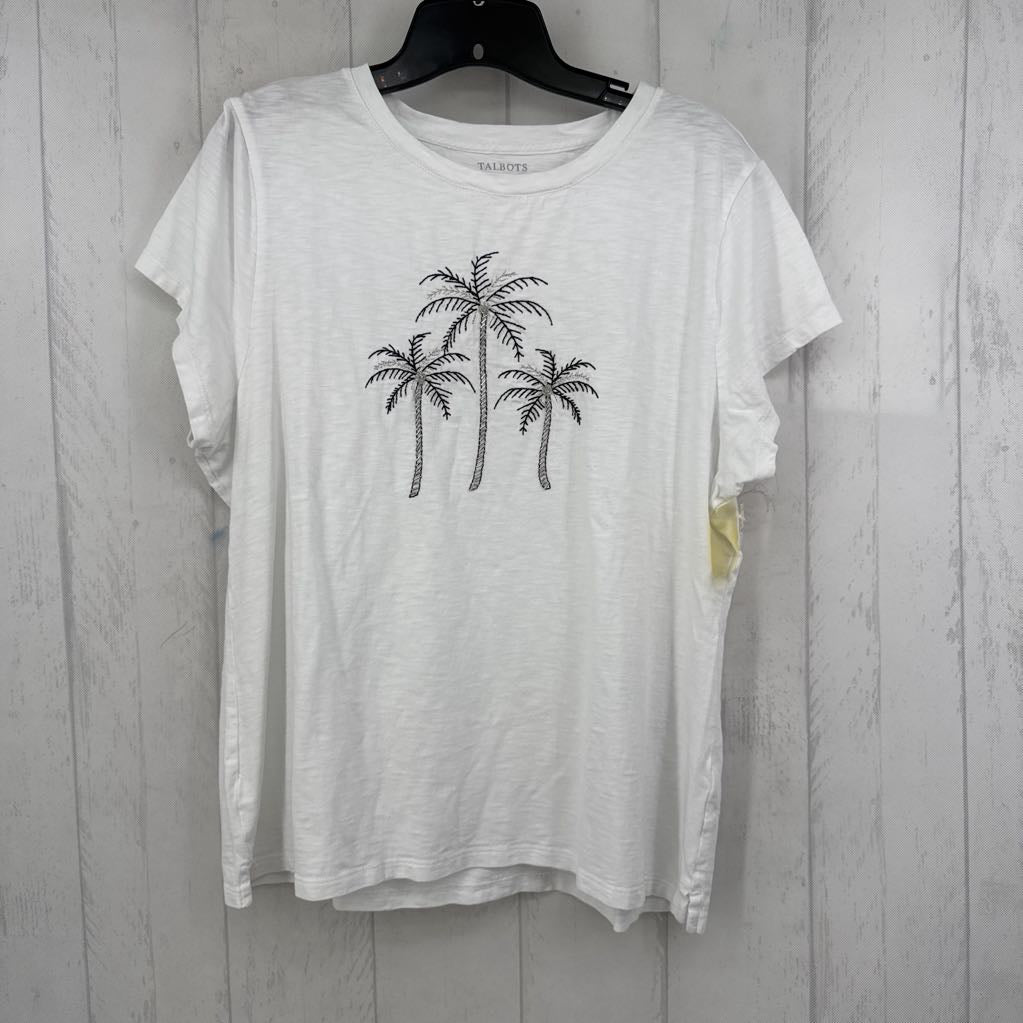 XL embelished palm trees s/s tee